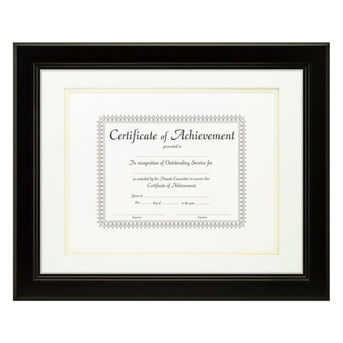 Mossehaus Black Satin Document Frame – White/Papyrus Mat