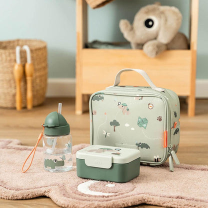 Done by Deer Tiny Lunch Box With Snack Picks - Tiny Trails Green
