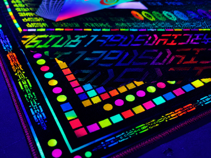 Neon UV Active Fluro Tapestry / Backdrop of Prismatic Equation