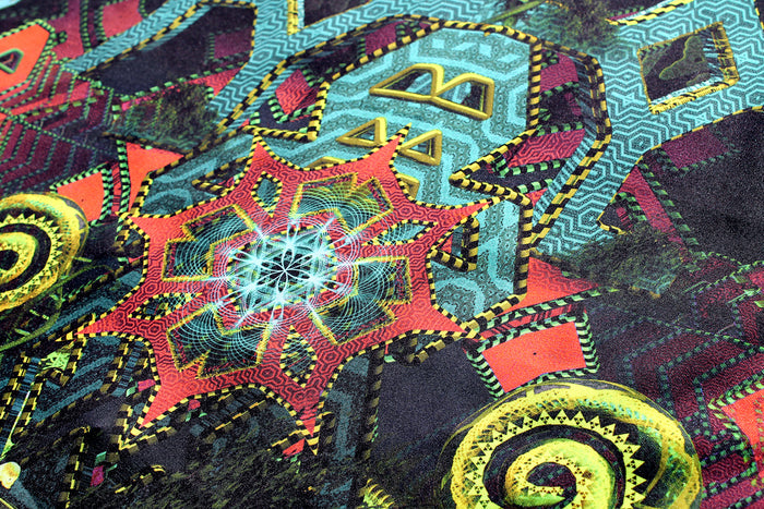 Neon UV Active Lycra Tapestry / Backdrop of Tengri