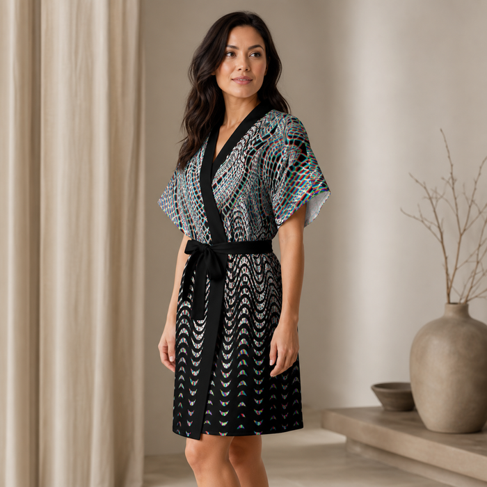 Organix Kimono Robe lifestyle three-quarter front view