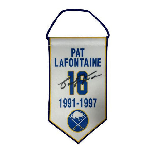 Pat LaFontaine Signed Buffalo Sabres Mini Banner Signed Hockey Mini Banner TSE Buffalo