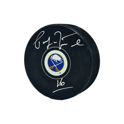 Pat LaFontaine Signed Buffalo Sabres Autograph Puck with HOF 03 Signed Hockey Puck TSE Buffalo