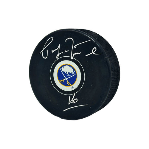 Pat LaFontaine Signed Buffalo Sabres Autograph Puck with HOF 03 Signed Hockey Puck TSE Buffalo