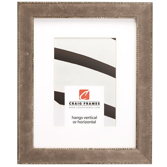 Patina 125 1.125", Matted Distressed Silver Picture Frame