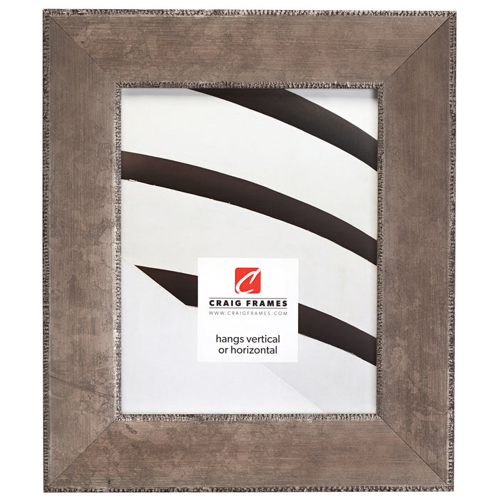 Patina 225 2.25", Distressed Silver and Black Picture Frame