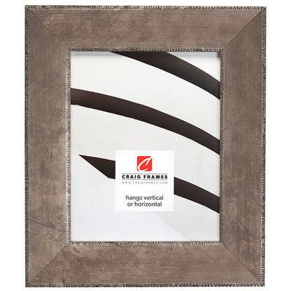 Patina 225 2.25", Distressed Silver and Black Picture Frame