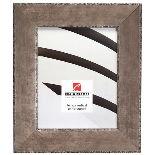 Patina 225 2.25", Distressed Silver and Black Picture Frame