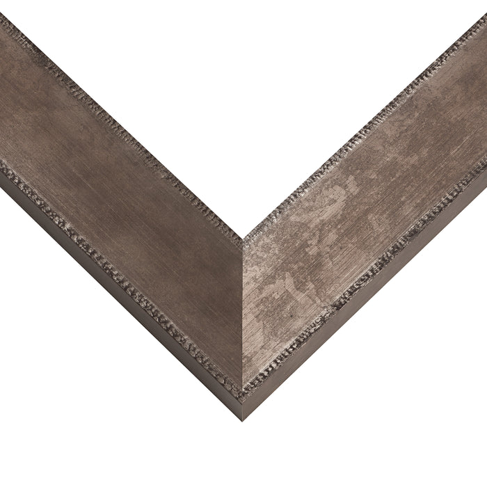 Patina 225 2.25", Distressed Silver and Black Picture Frame