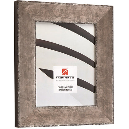 Patina 225 2.25", Distressed Silver and Black Picture Frame