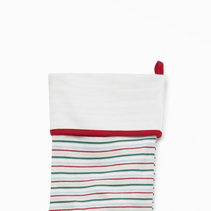 Festive Stripe Zip-Up Sleepsuit & Stocking Set