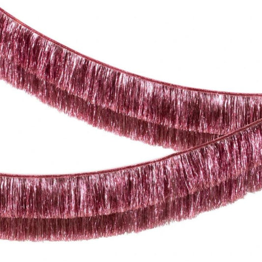 Pink Tinsel Fringe Garland