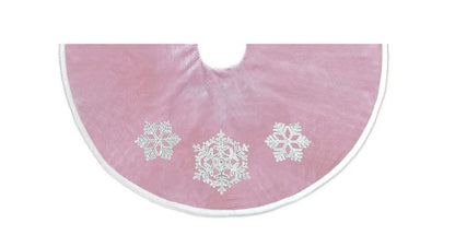 Dusty Rose Snowflake Tree Skirt