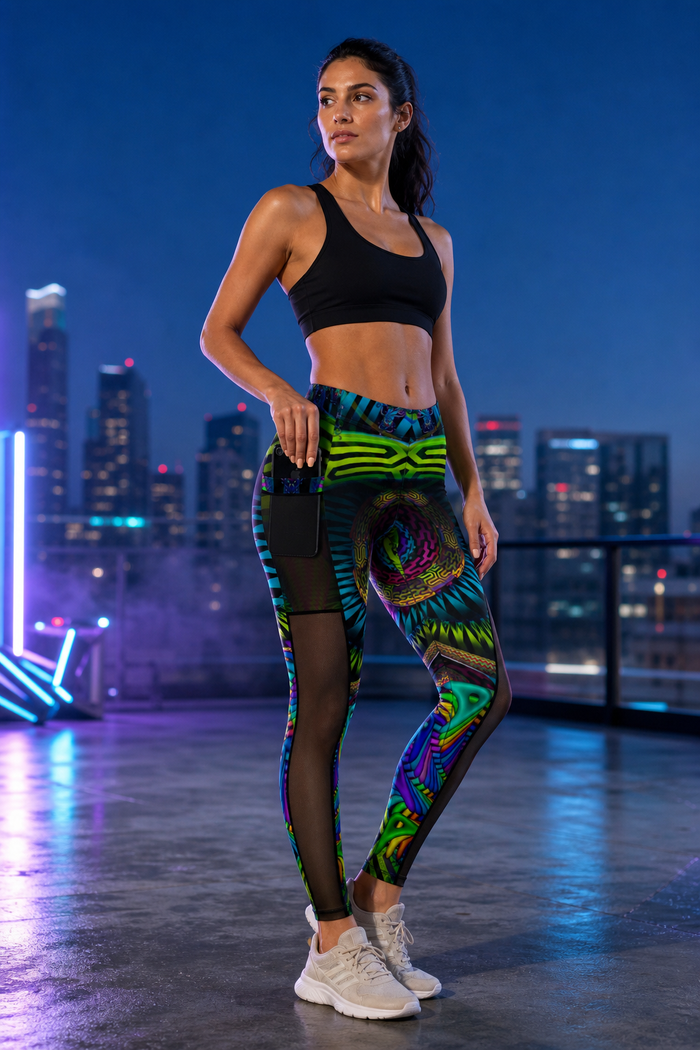 Lifestyle gallery — Primordial Presence Mesh Pocket Legging — view 1