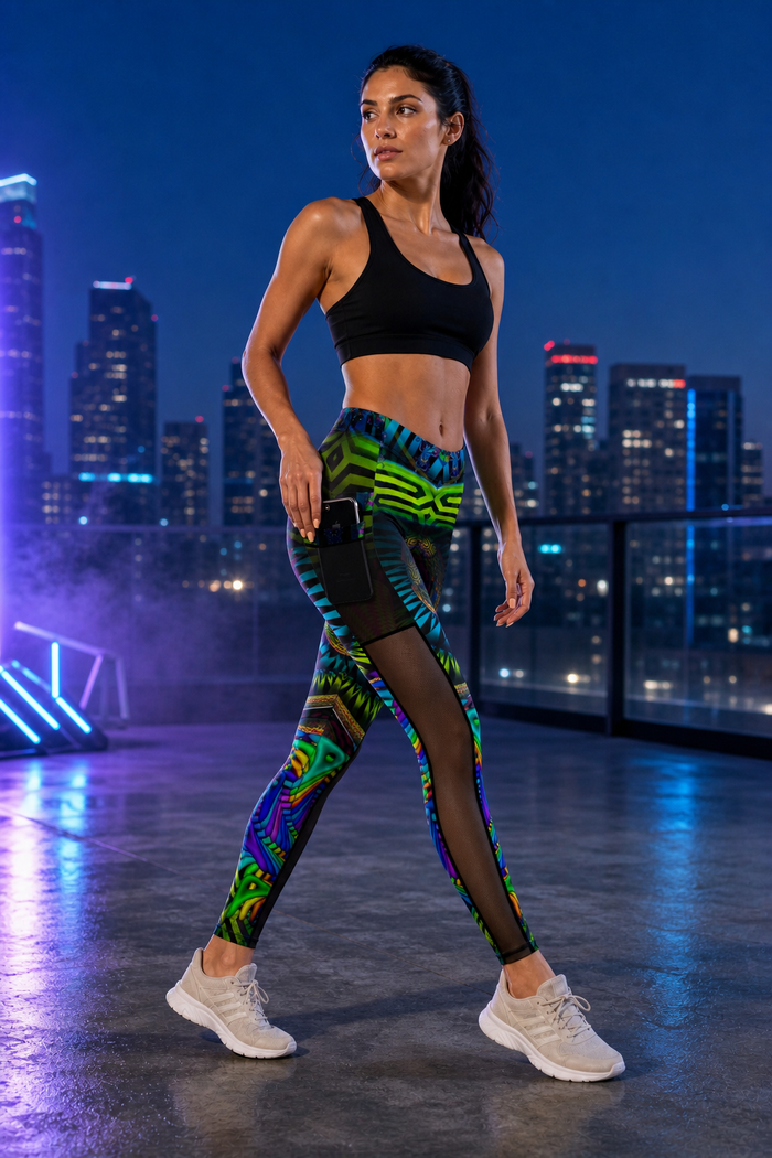 Lifestyle gallery — Primordial Presence Mesh Pocket Legging — view 3