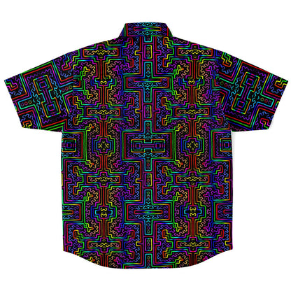 Prismatic Overlay Button Down Shirt