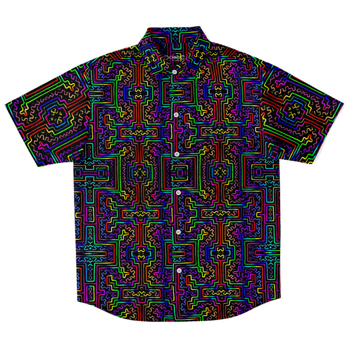Prismatic Overlay Button Down Shirt