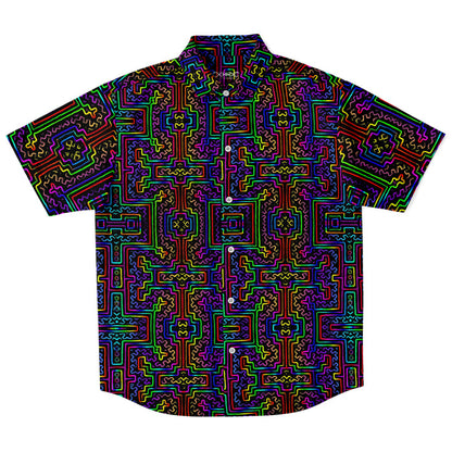 Prismatic Overlay Button Down Shirt