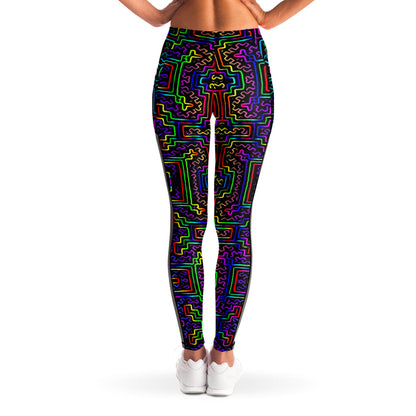 Prismatic Overlay Mesh Pocket Legging