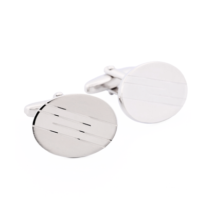 Rhodium Diamonte Cufflinks