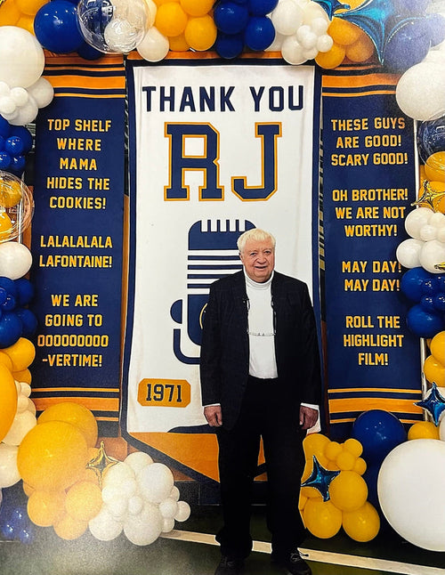 Rick Jeanneret Unsigned In Front Of Banner 11x14 Photo Unsigned Photos TSE Buffalo