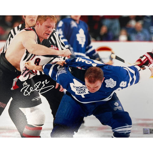 Rob Ray Signed Buffalo Sabres Fighting 8x10 Photo Signed Photos TSE Buffalo
