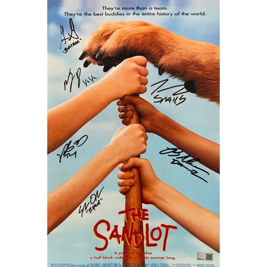 Sandlot Cast Signed 11x17 Baseball Bat Movie Poster Signed Movie TSE Buffalo
