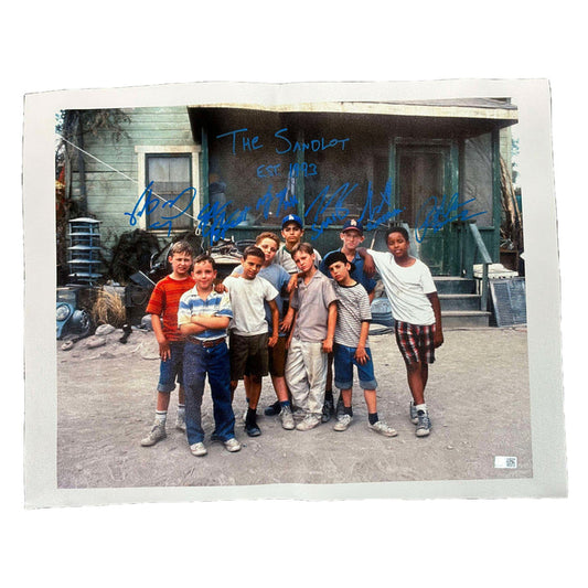 Sandlot Cast Signed 16x20 In Color Movie Canvas with "The Sandlot Est. 1993" Signed Movie TSE Buffalo