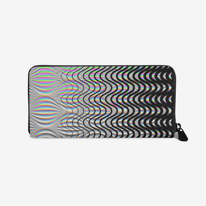 Shockwave Psychedelic Leather Zipper Wallet