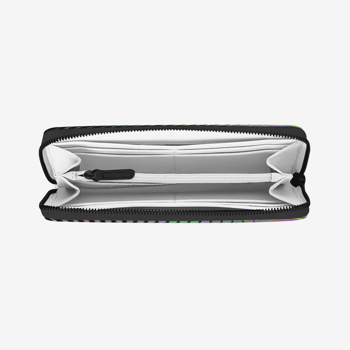 Shockwave Psychedelic Leather Zipper Wallet