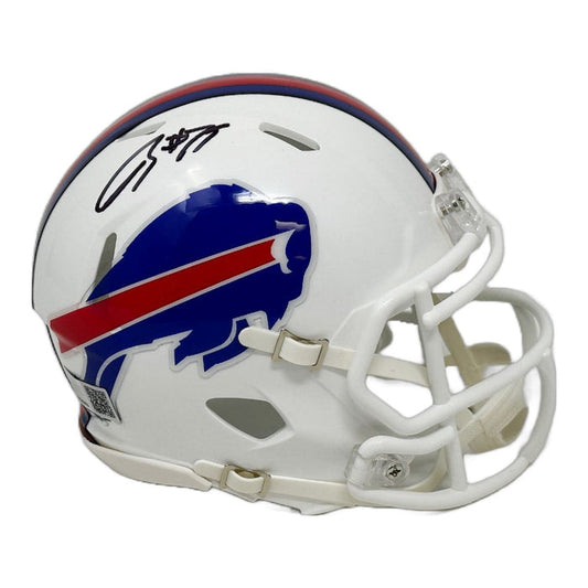 Spencer Brown Signed Buffalo Bills 2021 Speed Mini Helmet Signed Mini Helmets TSE Buffalo