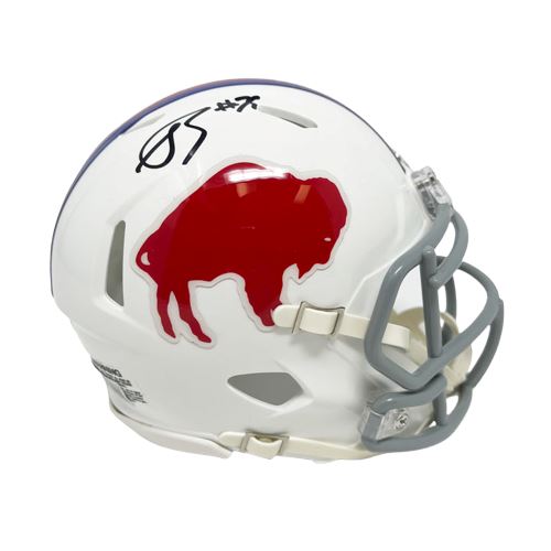 Spencer Brown Signed Buffalo Bills Standing Buffalo Speed Mini Helmet Signed Mini Helmets TSE Buffalo