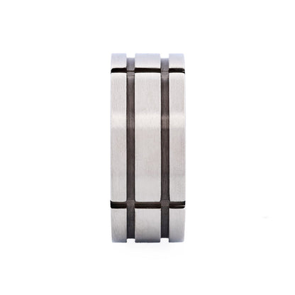 Stainless Steel Ion Plated Black Band Ring