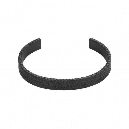 Stainless Steel Ion Plated Black Tyre Pattern Cuff