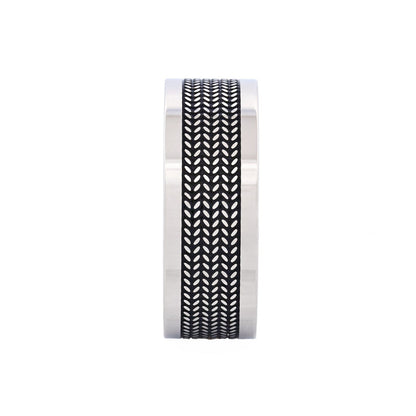 Stainless Steel Ion Plated Gun Metal Ring
