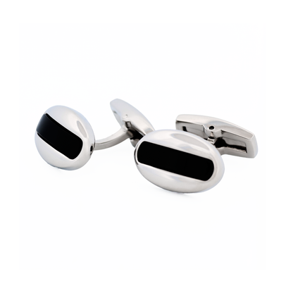 Stainless Steel Onyx Cufflinks