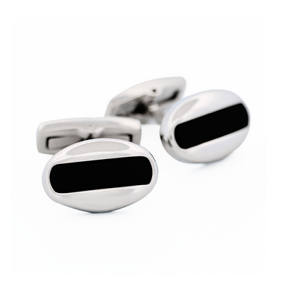 Stainless Steel Onyx Cufflinks