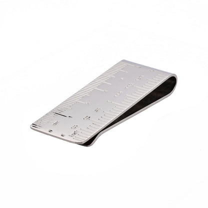 Stainless Steel Ruler Money Clip