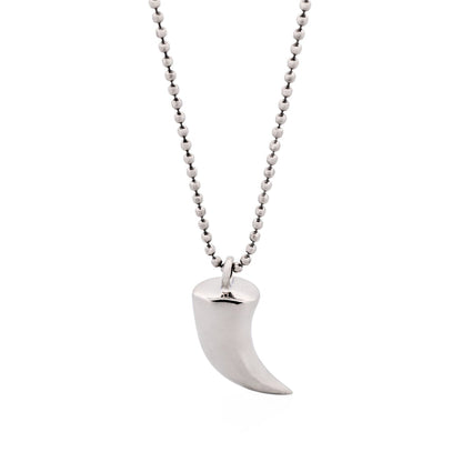 Stainless Steel Shark Tooth Pendant