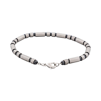 Stainless Steel Tube Bead & Ball Bracelet