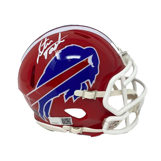 Christian Benford Signed Buffalo Bills Red TB Speed Mini Helmet Signed Mini Helmets TSE Buffalo