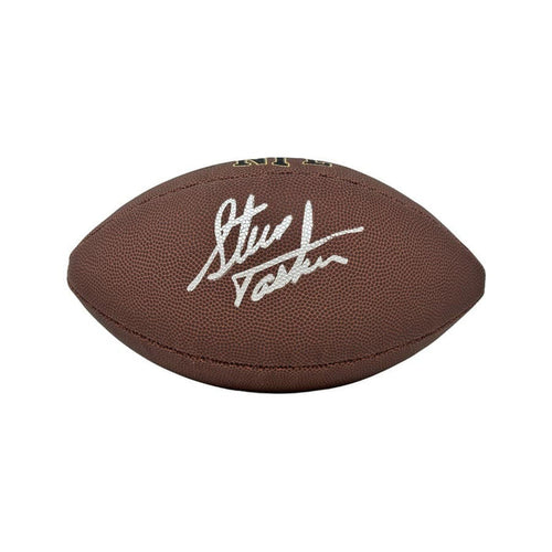 Steve Tasker Signed Wilson Replica Football Signed Footballs TSE Buffalo
