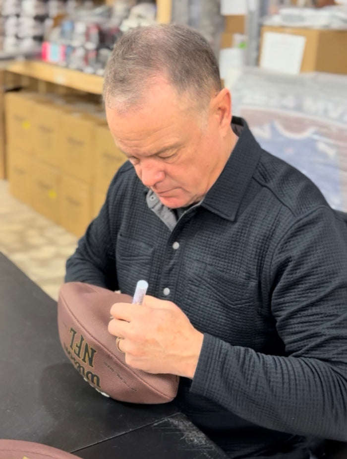 Steve Tasker Signed NFL Official Size Wilson Replica Football