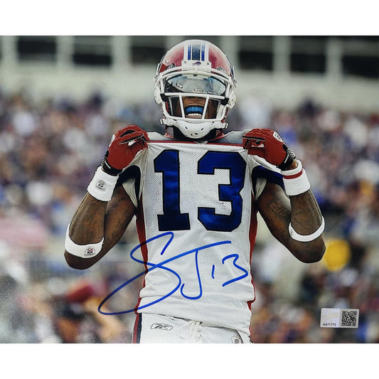 Stevie Johnson Signed Grabbing Jersey Photo 8X10 Signed Photos TSE Buffalo