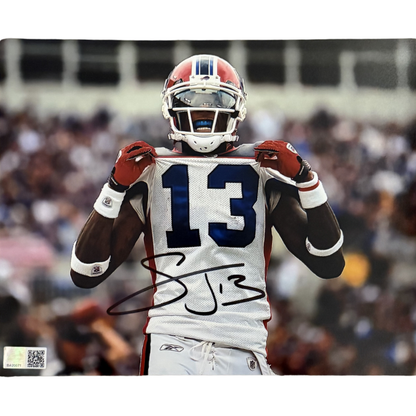 Stevie Johnson Signed Flashing Jersey Photo