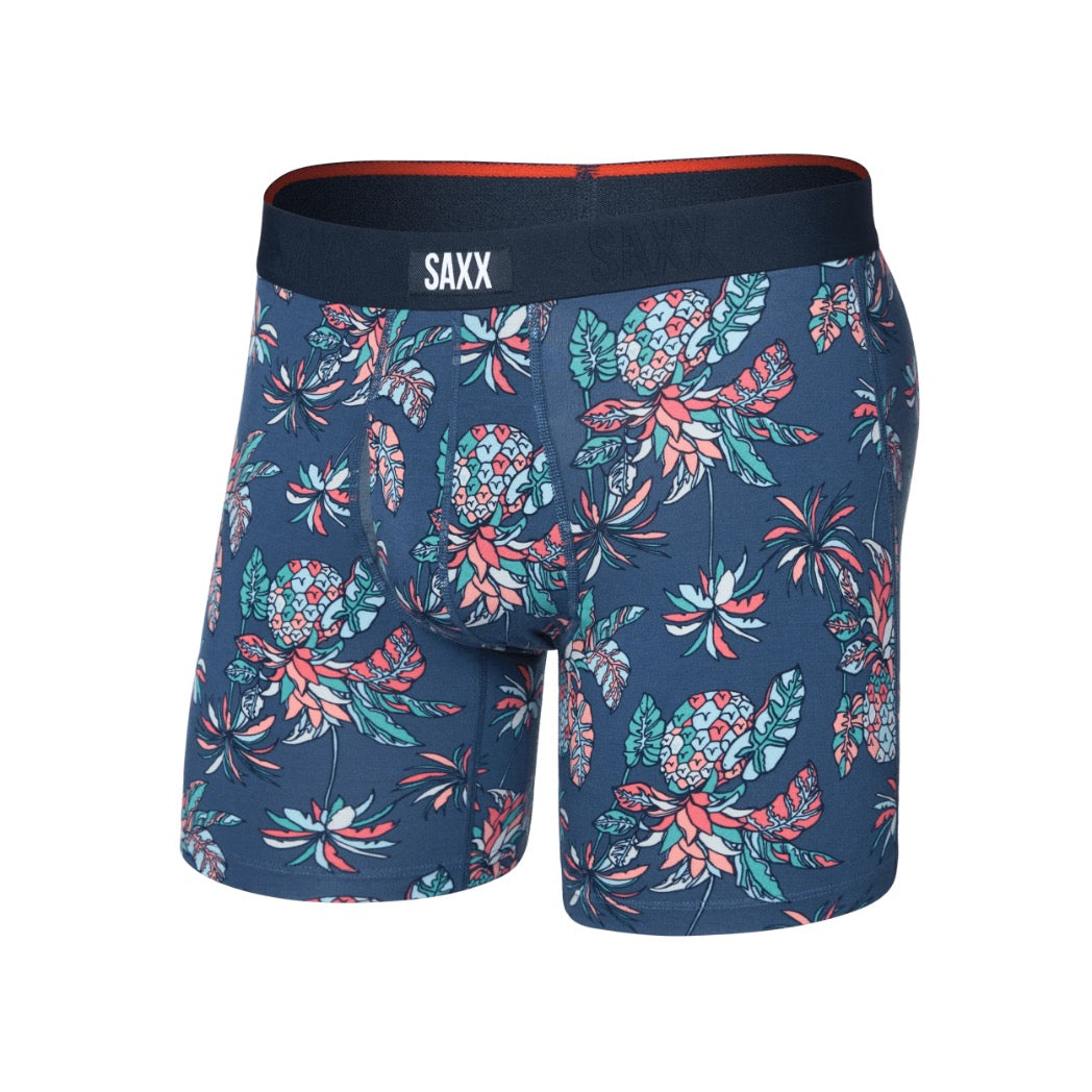 SAXX - VIBE XTRA SUPER SOFT BOXER BRIEF | PINEAPPLE TROPIC-INDIGO