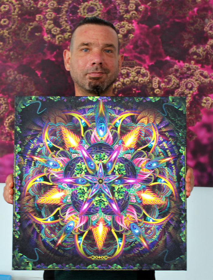 Sylvan Perception Stretched Canvas Print | Sacred Geometry Wall Art | Visionary Canvas Print | Psychedelic Home Decor