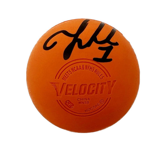 Tehoka Nanticoke Signed Orange Lacrosse Ball Signed Lacrosse Balls TSE Buffalo