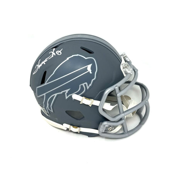 Thurman Thomas Signed Buffalo Bills Slate Speed Mini Helmet Signed Mini Helmets TSE Buffalo