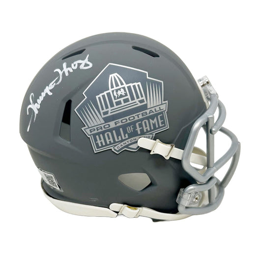 Thurman Thomas Signed Buffalo Bills HOF Slate Mini Helmet Signed Mini Helmets TSE Buffalo